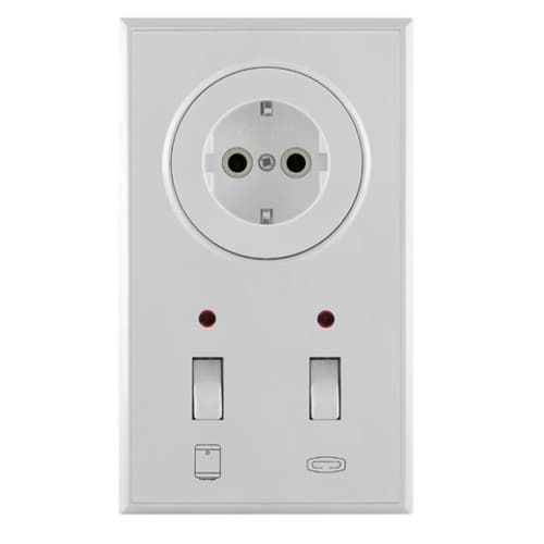 Sklopka za kupatilo okomita 2 KIP i utičnica Premijer+