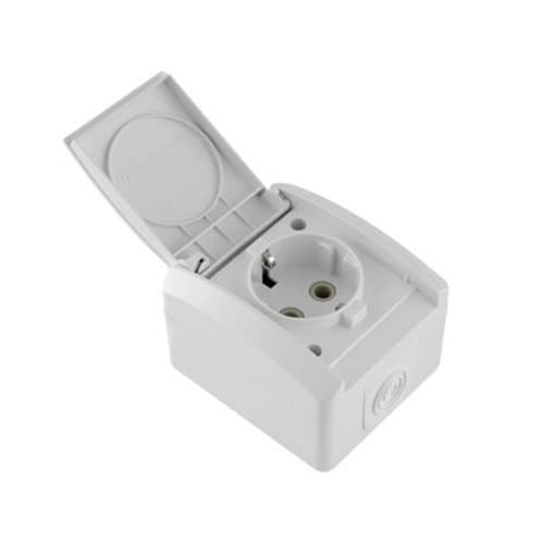 Utičnica dvopolna polikarbonat bijela SET-Q OG