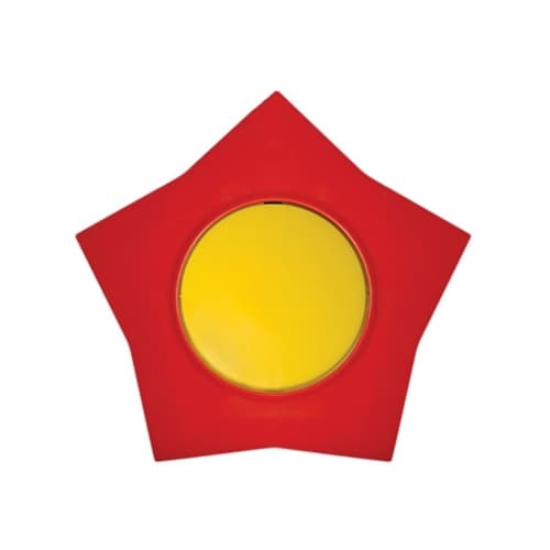 Sklopka jednopolna zvijezda žuto crvena Happy