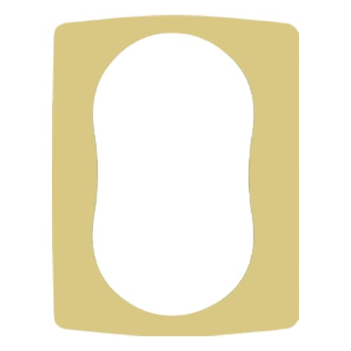 Uklopni okvir za duplu utičnicu krem Emporio