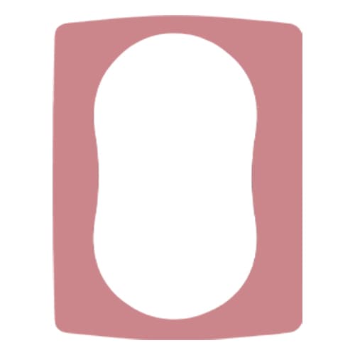 Uklopni okvir za duplu utičnicu pink Emporio