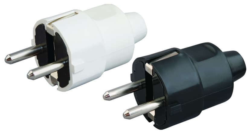 Utikač dvopolni mali crni PVC