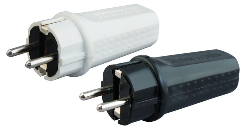 Utikač dvopolni bijeli guma